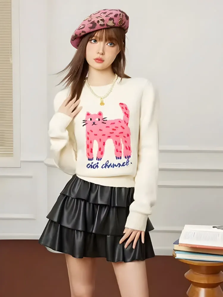 Brownm Cat Sweater