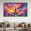 Diamond Painting-DIY Full Round Drill Eiffel Tower In The Rising Sun(70*40 CM)