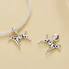 Dalmatian Pendant Charm for Bracelet and Necklace 925 Sterling Silver