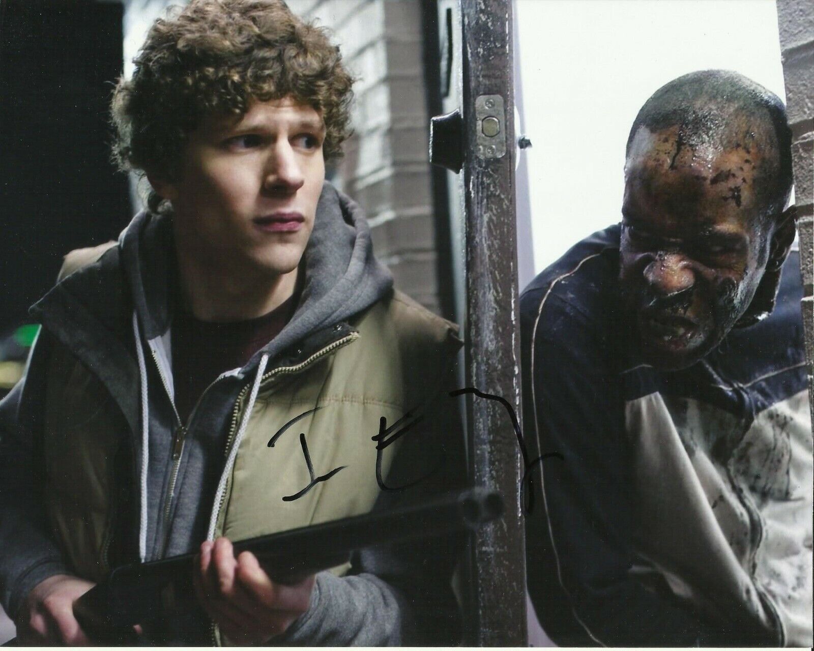 JESSE EISENBERG SIGNED ZOMBIELAND Photo Poster painting UACC REG 242 (1)