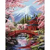 Snow Mountain And Plum Blossom-14CT Stamped Cross Stitch 45*55cm/17.72*21.65in tapestrymarket