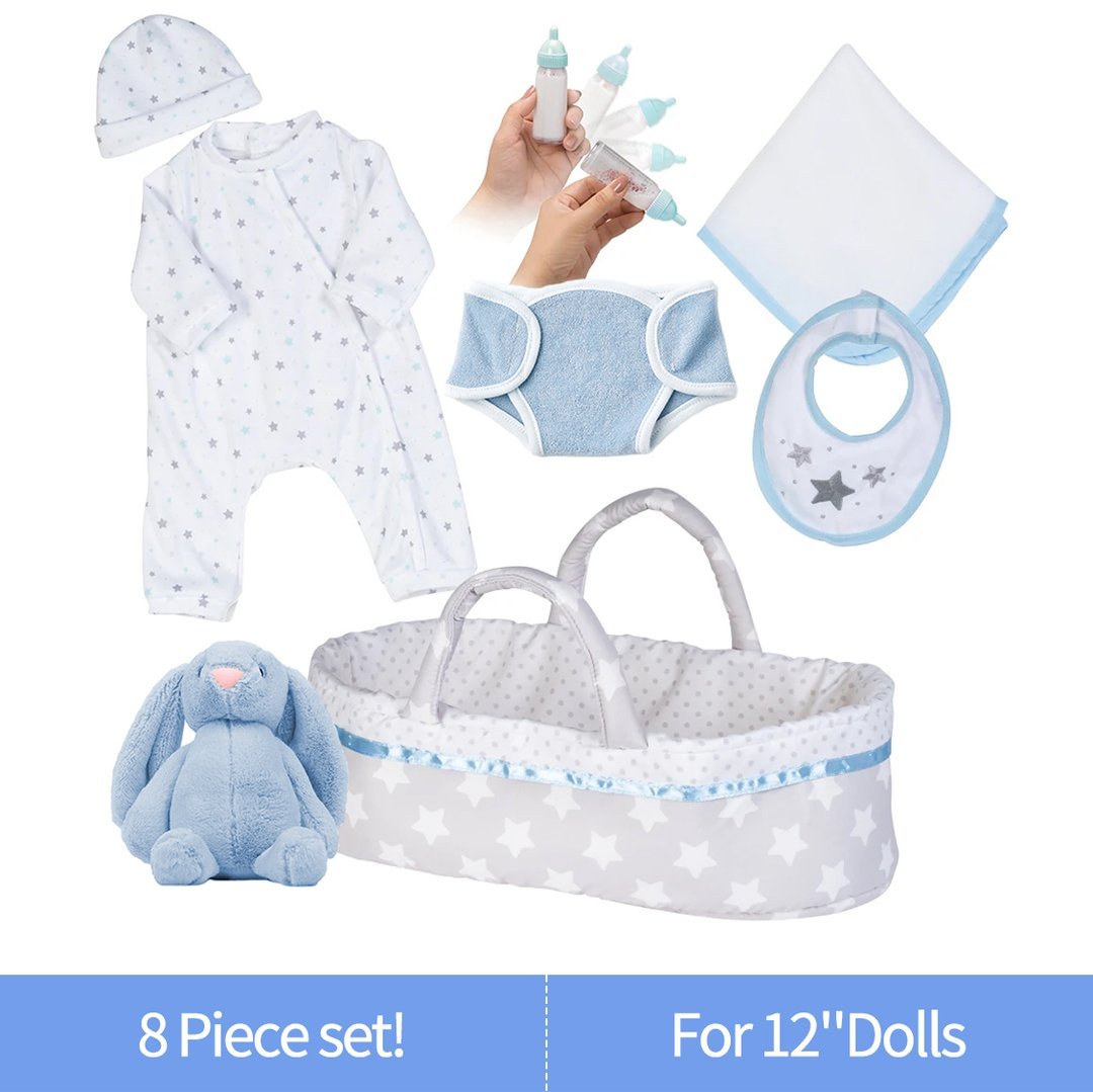[It's a Boy!] for 12 inch Reborn Baby Clothing Essentials-8pcs Gift Set Accessories -Creativegiftss® - [product_tag] Creativegiftss.com