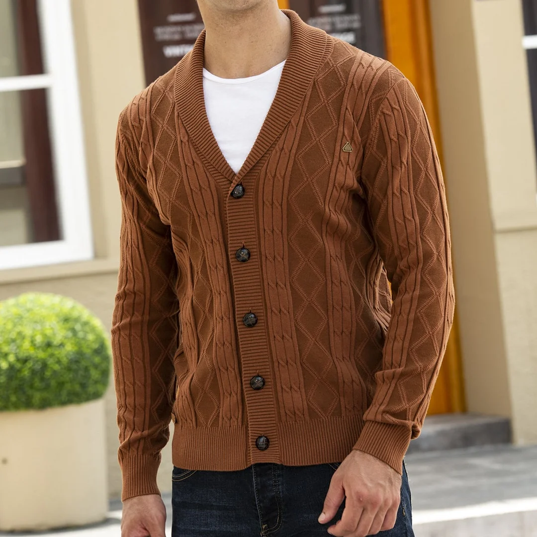 Winter Knitted Cardigan Jacket For Men