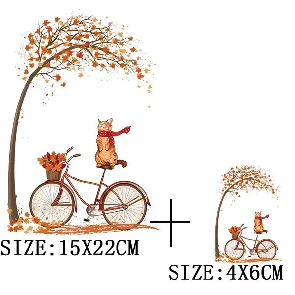 Beautiful Tree Thermal Stickers On T-shirt DIY Washable Iron On Transfer For Clothing Pretty Design On Woman Clothes Patch Decor