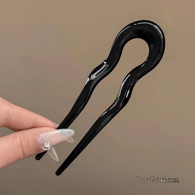 U-shaped Hairpin Women’s High-end Antique Style New Chinese Style Hair Hair Hairpin Headwear Simple Modern Daily Fixed Hairpin