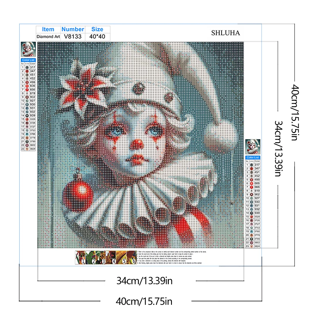 Diamond Painting - Full Round Drill - Kiddo Clown(Canvas|40*40cm)