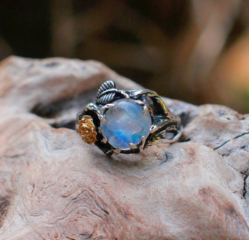 Moonstone Engagement Ring Cleo  Moonstone ring  image 2