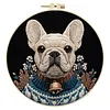 French Bulldog-DIY Embroidery Kits for Craft Lover Hand Stitch 30x30cm with 20cm Embroidery Hoop tapestrymarket