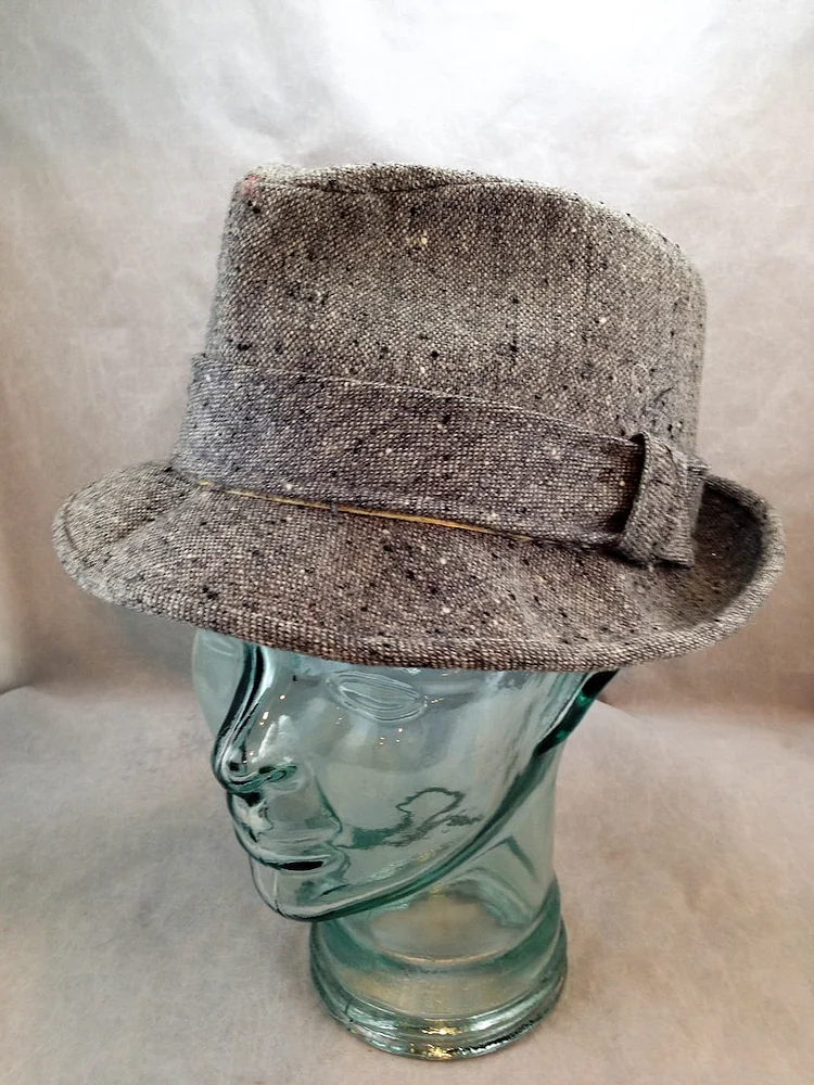 Vintage Pendleton Fedora 100% Wool Speckled Gray