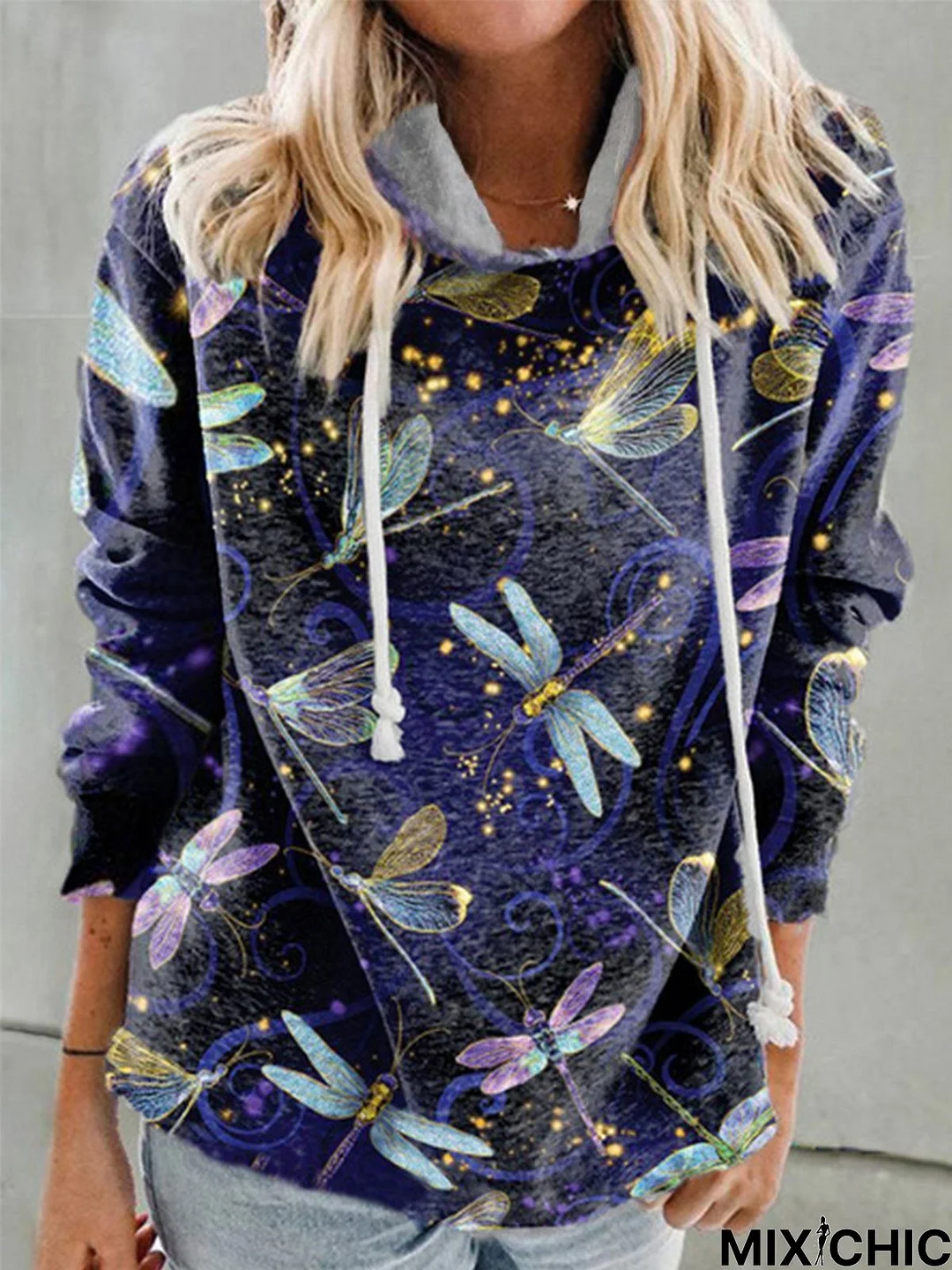Casual Long Sleeve Printed Sweatshirts