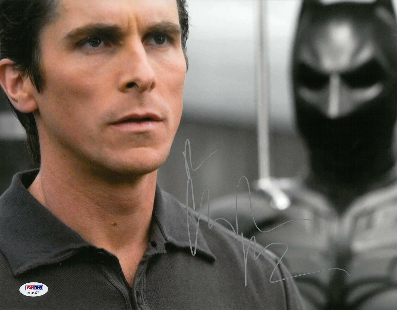 Christian Bale Signed Batman Authentic Autographed 11x14 Photo Poster painting PSA/DNA #AC45477