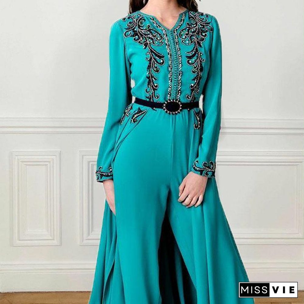 Arabian  Chiffon Embroidered Jumpsuit