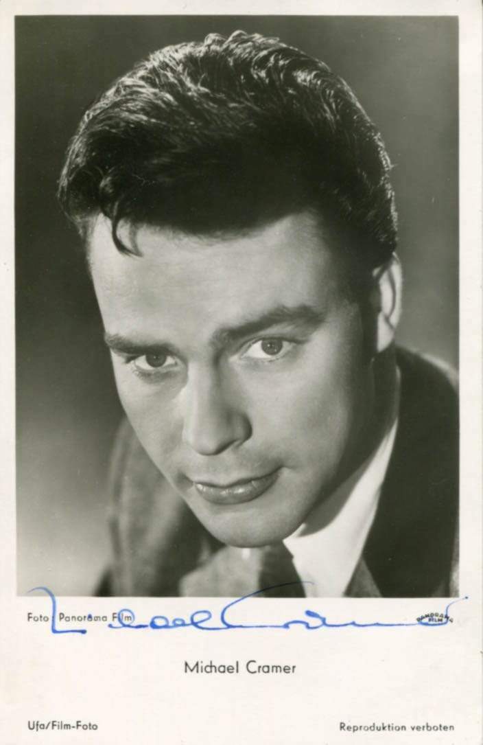 Michael Cramer autograph German actor Vintage Photo Poster painting