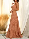Crochet Look-Thin Puff Sleeves Maxi Dress