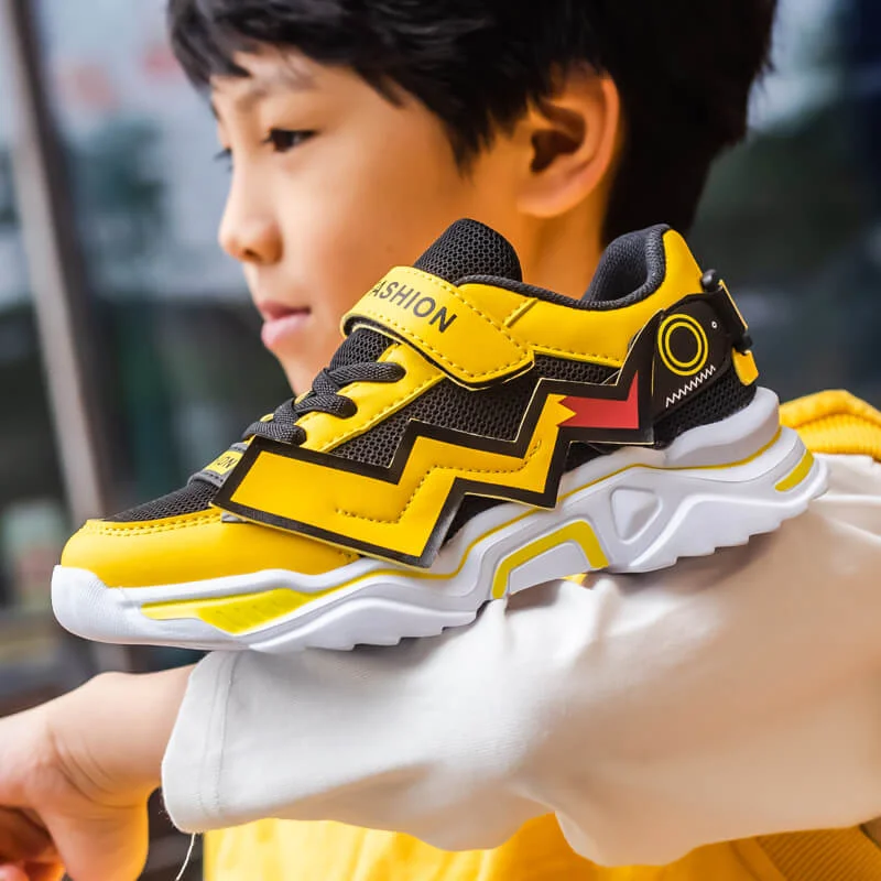 MWY Children's Fashion Casual Shoes Four Seasons Kid Sneakers Breathable Mesh Soft Sole Trend Boys and Girls Shoes 28-38