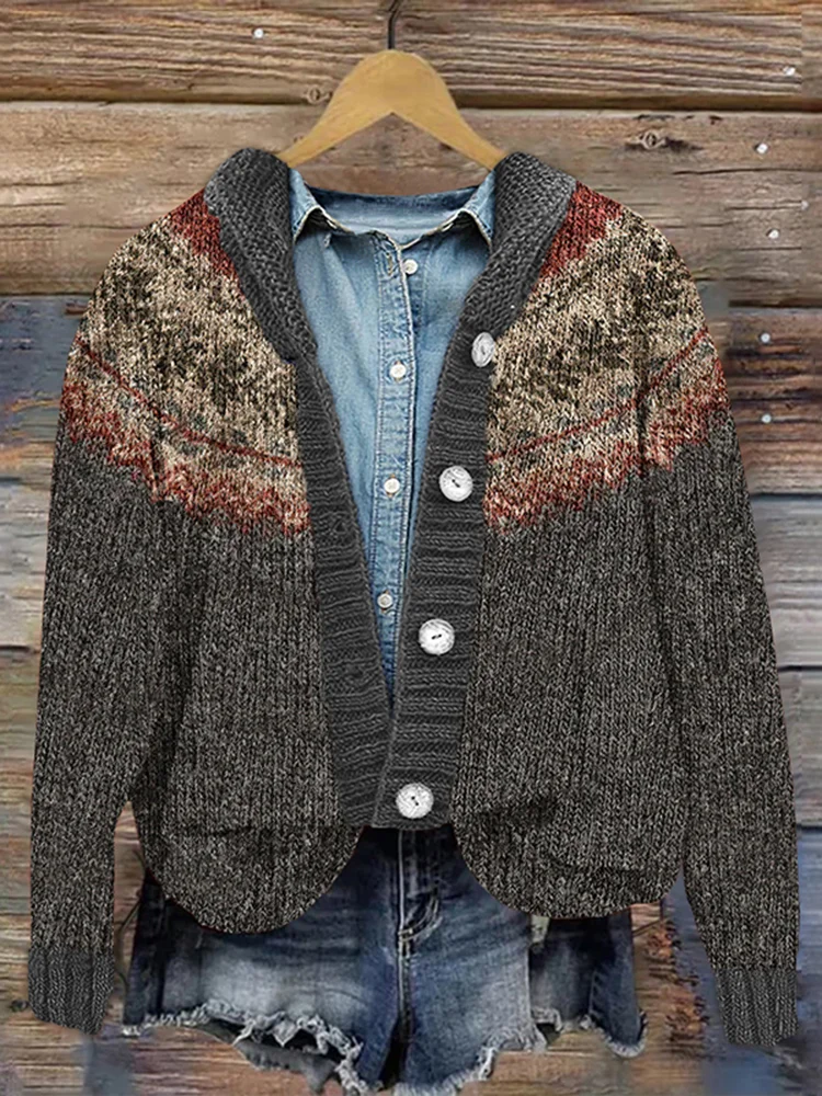 Tribal hot sale knit cardigan