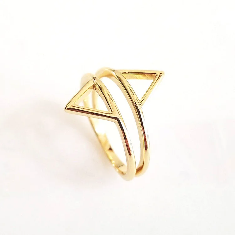 For friend - S925  Our Friendship Means The World To Me And I Wouldn't Trade It For Anything Triangular Stacking Rings
