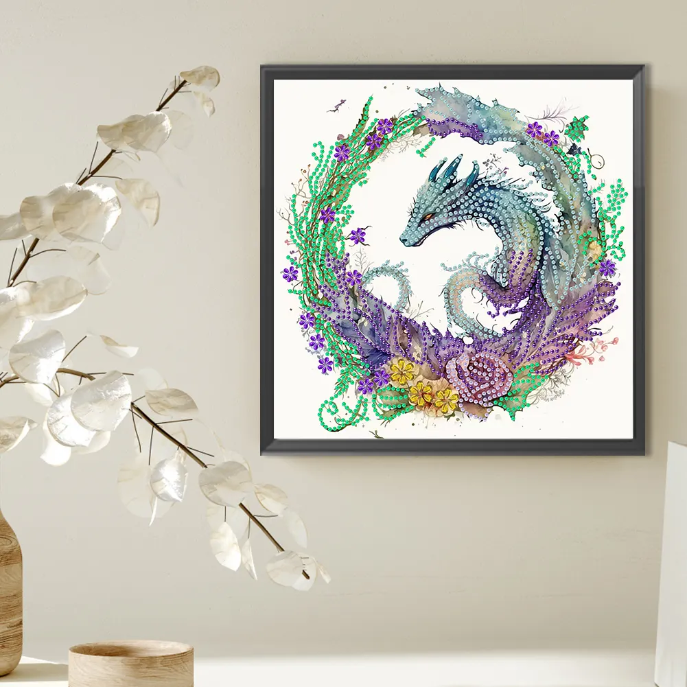 Special Shape Diamond Painting 30*30cm - Circling Dragon