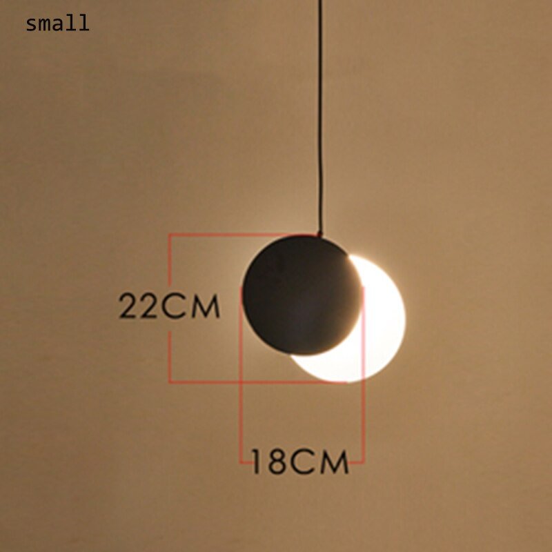 Nordic Loft LED Pendant Light Modern Round Eclipse Pendant Lamp Cafe Bar Hanging Lamp Living Room Bedroom Decor Light Fixtures