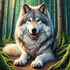 Diamond Painting-DIY Full Round Drill Wolf