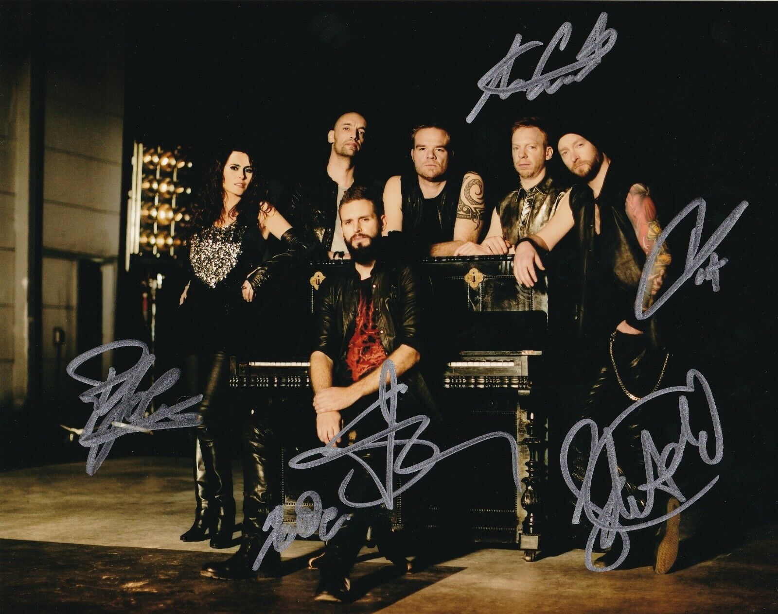 Within Temptation REAL hand SIGNED Photo Poster painting #2 COA Autographed Sharon den Adel +5