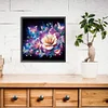 Papillon rose de nuit-peinture spéciale partielle au diamant-30*30cm