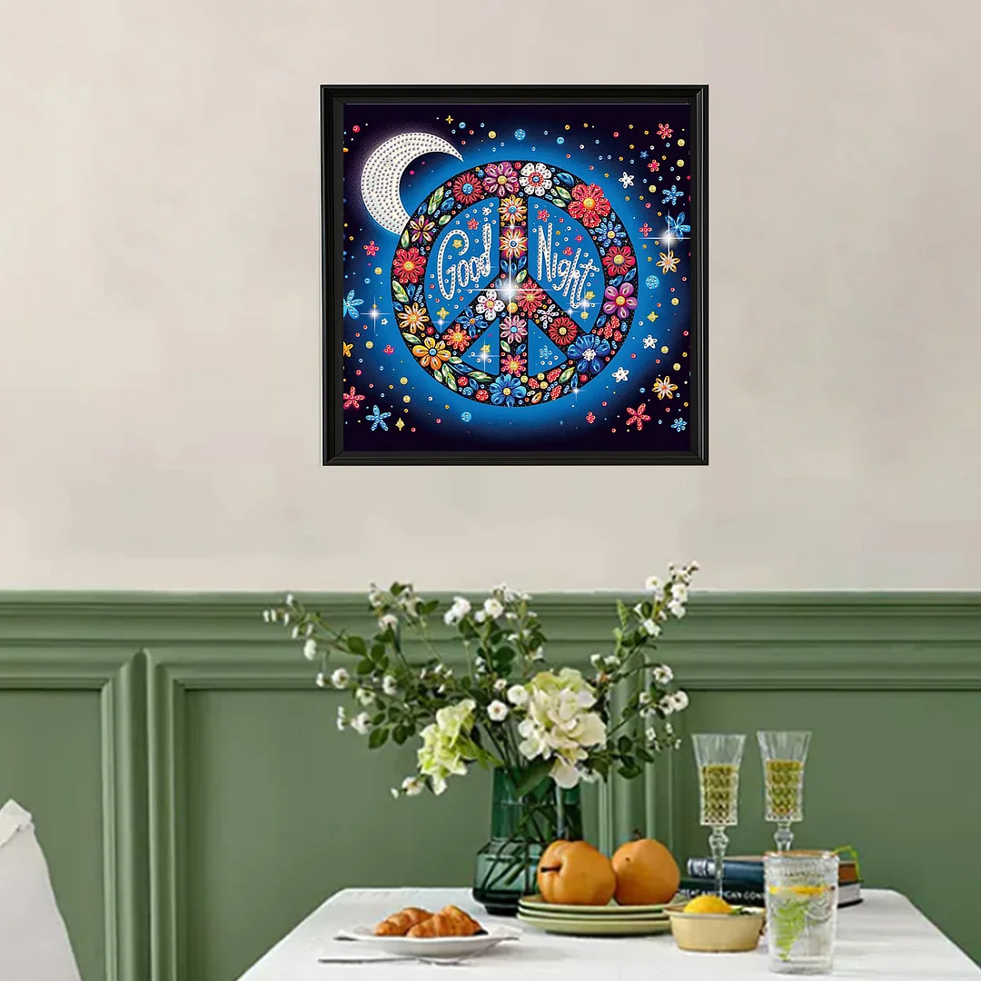 Diamond Painting - Partial Special Shaped Drill - Good Night Peace(Canvas|30x30cm)