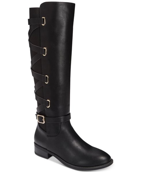 Thalia Sodi Women's Veronika Round Toe Knee High Fashion Boots Black Size 5.5 M - Life is Beautiful for You - SheChoic