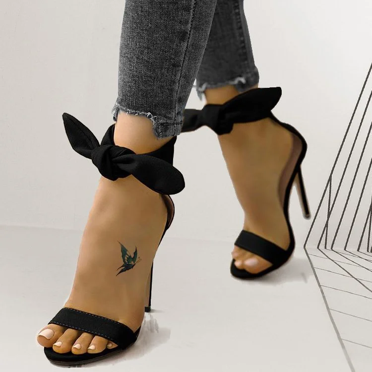 Yyvonne Fine Heel Women's Shoes Women's Bows And Fashion Fish-Mouthed Sandals In The Spring And Summer