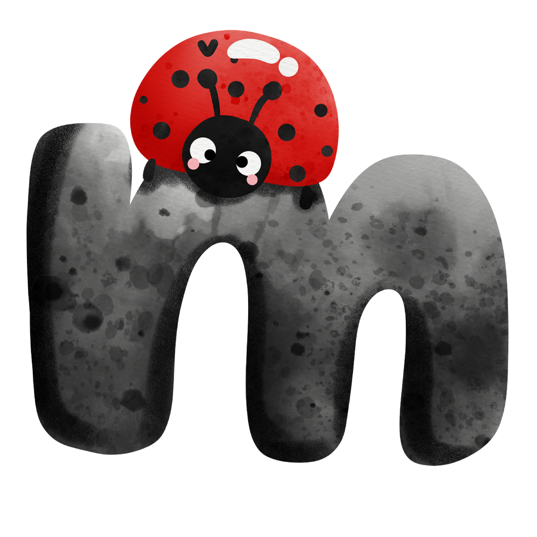 Diamond Painting - Full Round/Square Drill - Ladybug Alphabet(30*30 - 50*50cm)