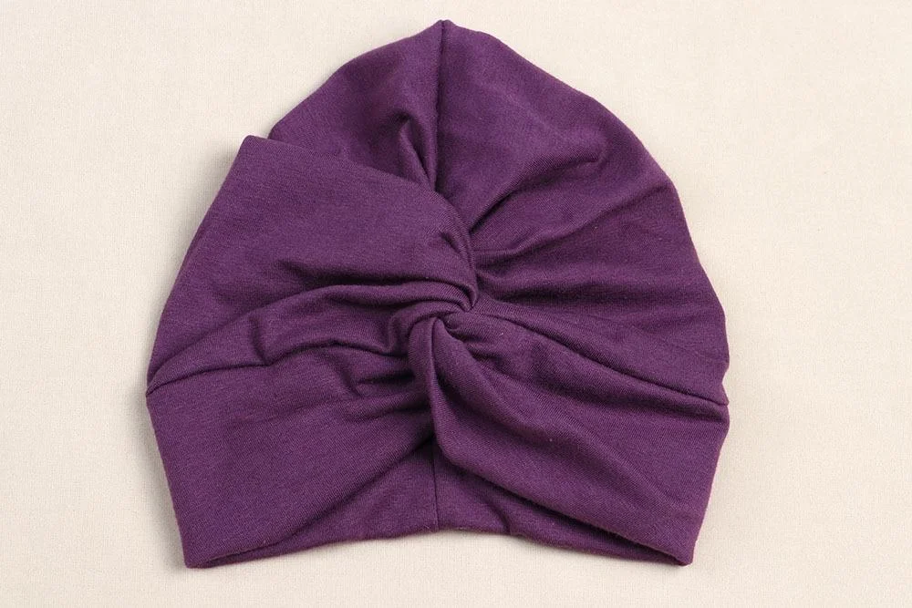 2019 Brand New Newborn Infant Baby Turban Toddler Kids Boy Girl Cotton Blends Hat Lovely Soft Cute Solid Knot Beanies Baby Gifts