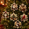 6pcs/set DIY Diamond Special Shape Pearl Art Hanging Wooden Christmas Tree Ornament Kit