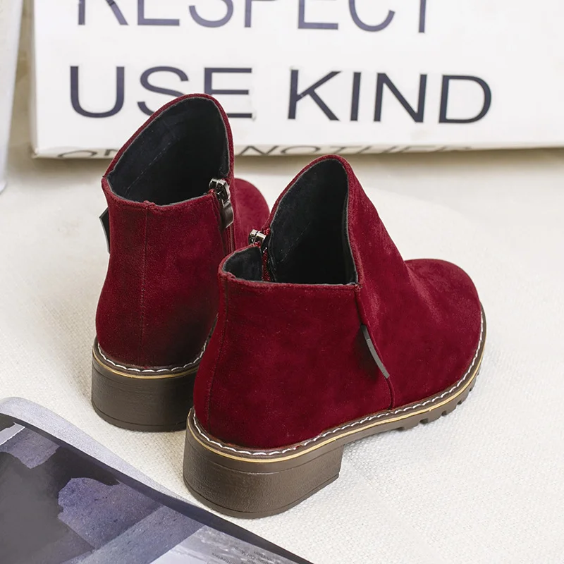 Breakj Breakj Women's Shoes 2023 Autumn And Winter New Frosted Women's Boots Short Boots British Martin Boots Women Fashion Thick And Thick Bottom Tide Cotton Boots