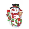 Peinture en diamant maison lampe de nuit de No&euml;l en LED de No&euml;l (bonhomme de neige couronne)