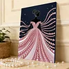 DIY Pearl Painting Girl with Frame for Home Wall Decor(30x40cm)