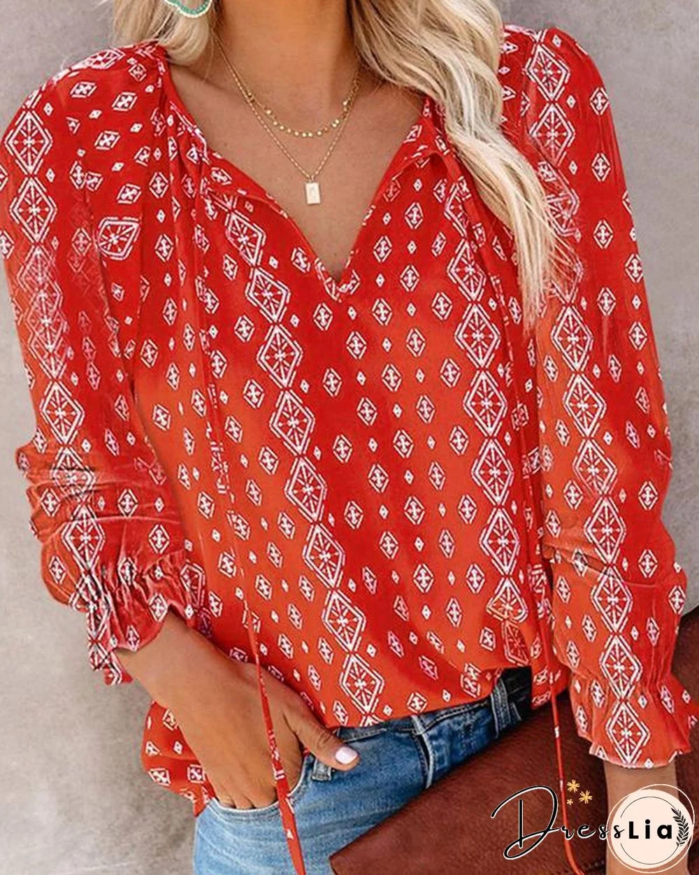 Women's Casual Print Blouse