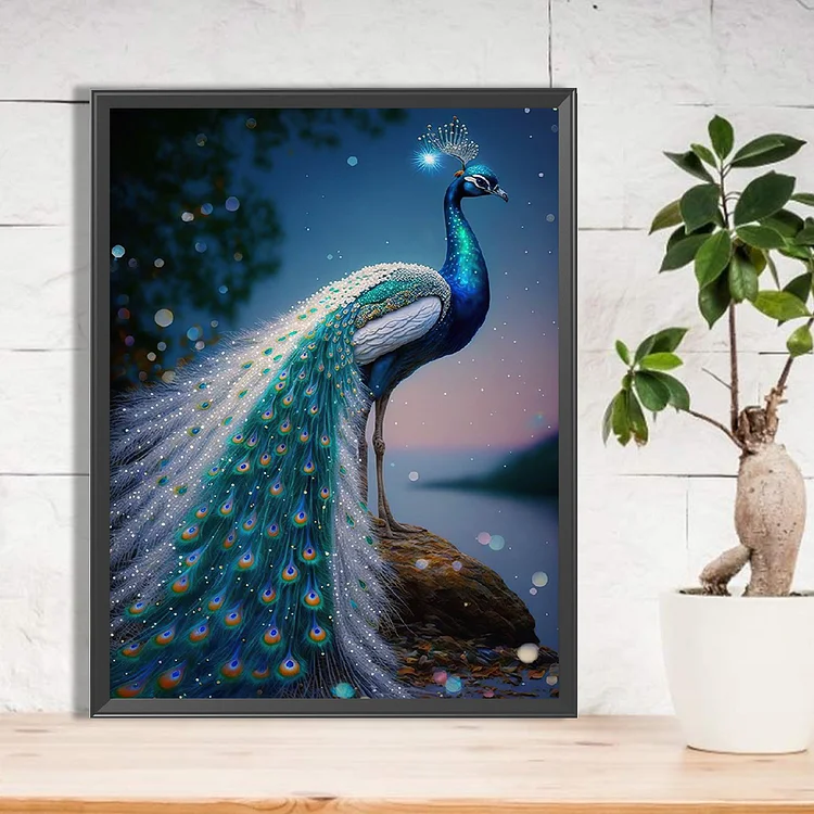 Diamond Painting - Full Round - Peacock(50*90cm)-984731