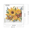 Sonnenblumenschmetterling - speziell geformte Diamantmalerei - 30*30cm