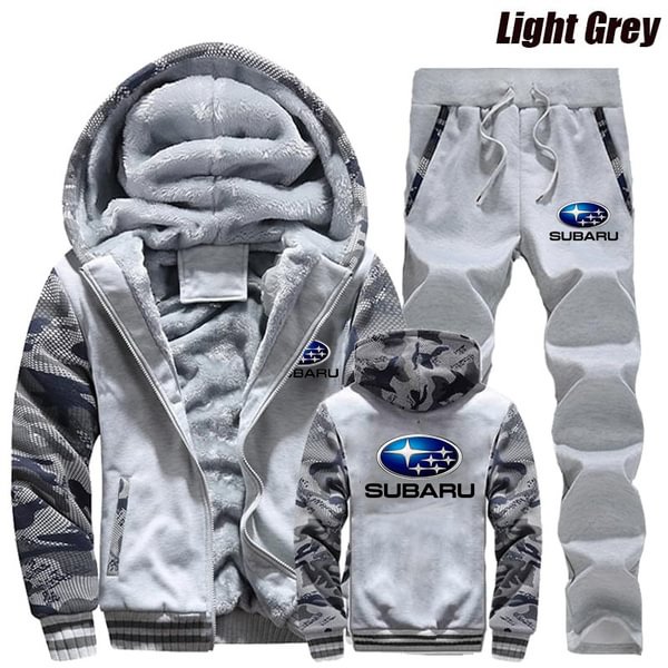 Winter New Thicken Jacket + Cotton Pant Tracksuit Plus Fleecewarm Jogging Suit Men's Outdoor Hooded Zipper Sport Suit - Shop Trendy Women's Fashion | TeeYours