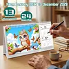 2027-2028 Two-Year Diamond Painting Calendar Kit, 13 Exquisite Multicolor Butterfly And Floral Illustrations, Large Size Desk Calendar, Mosaic Art Coil-Bound Desktop Planner