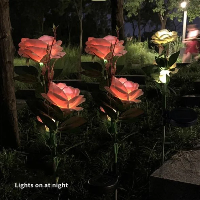 Artificial Rose Solar Outdoor Garden Light