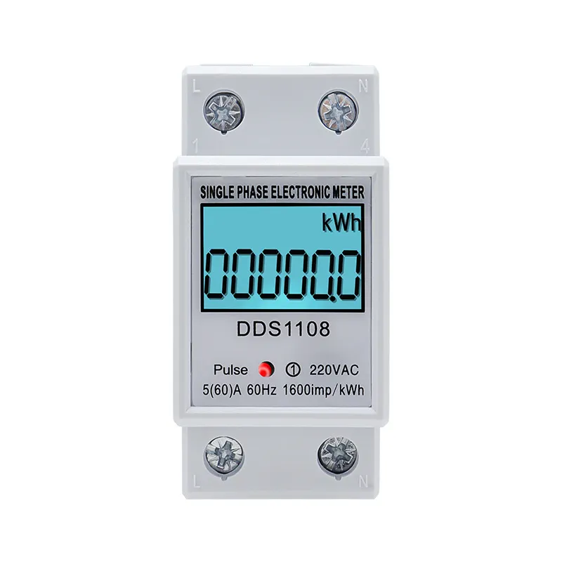 (COD) Taiye DDS1108 Single-Phase Smart Electric Meter Rail-Mounted Electricity Meter Household Energy Meter High-Precision Miniature 2P Home Tools bailitool 