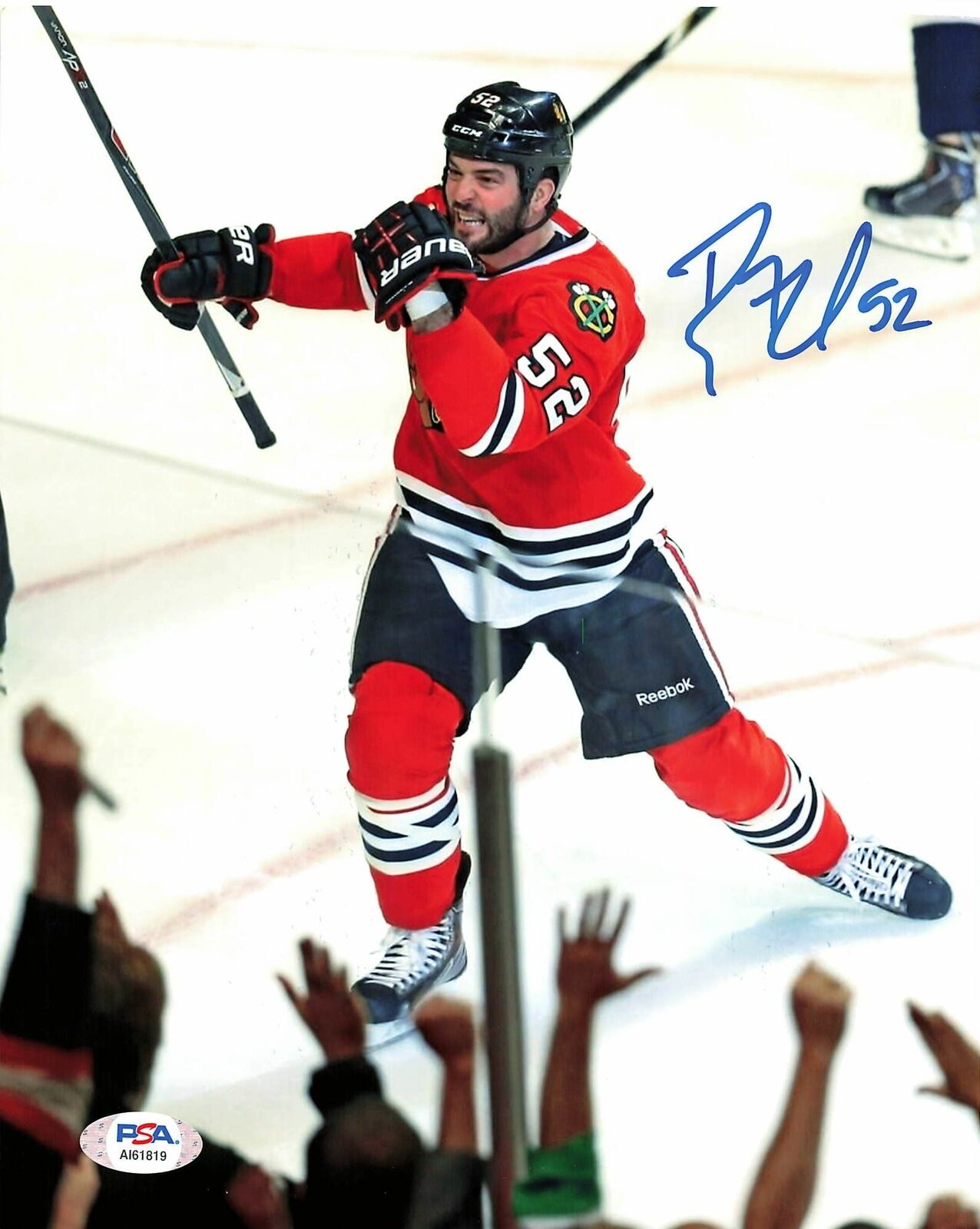 BRANDON BOLLIG signed 8x10 Photo Poster painting PSA/DNA Autographed Chicago Blackhawks