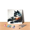 (US Only)Paint By Numbers Kit On Canvas DIY Oil Art Cat Picture Home Wall Decor40x40cm