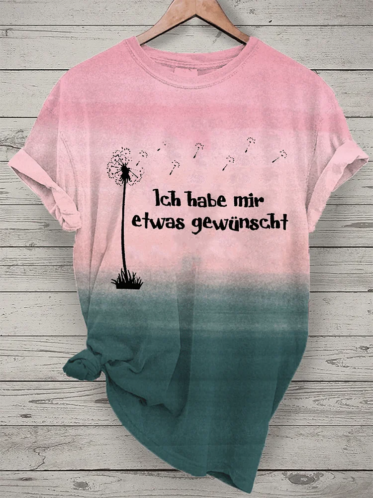 Damen T-Shirt Ich Habe Mir Etwas Gew&uuml;nschtvkurz &auml;rmel iges T-Shirt