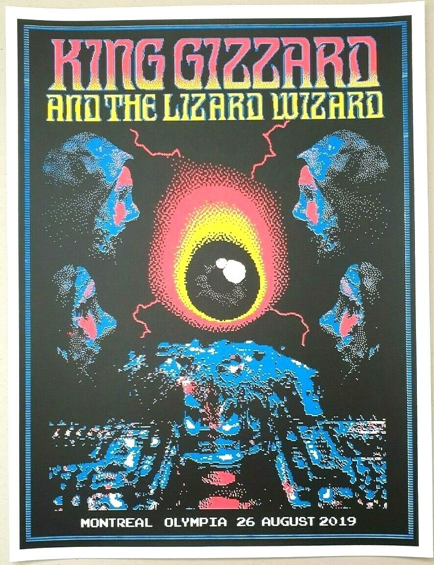 KING GIZZARD & THE LIZARD WIZARD - MONTREAL 2019 Tour Poster /100 JASON GALEA