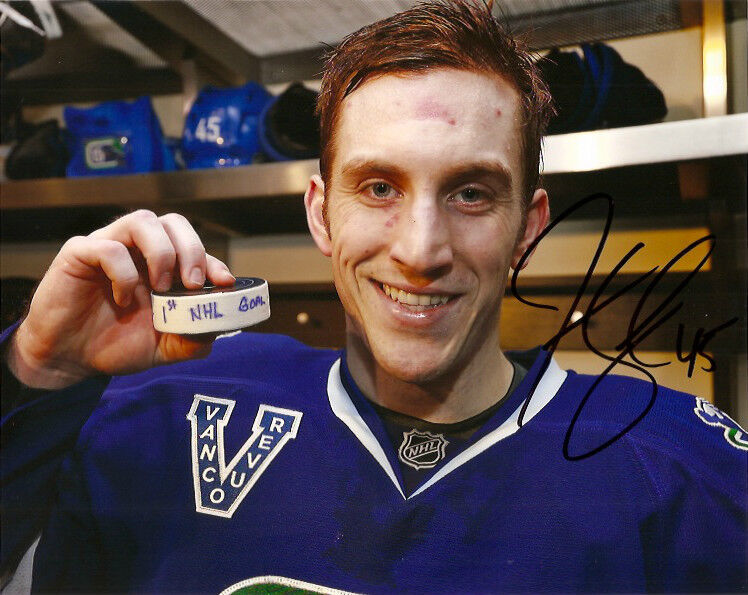 Vancouver Canucks Jordan Schroeder Autographed Signed 8x10 Photo Poster painting COA