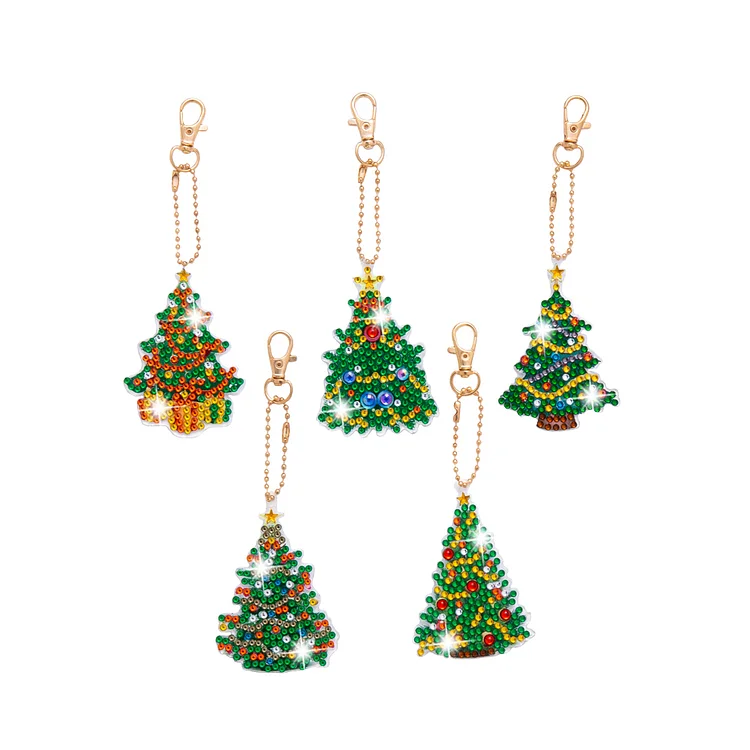 Christmas Tree - Keychain - DIY Diamond Crafts