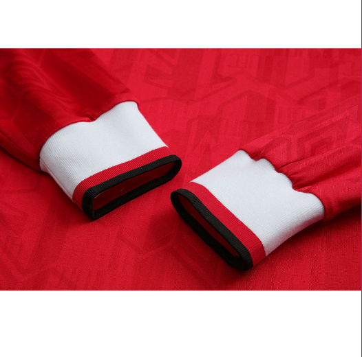 Retro 1992-1993 Manchester United Home Long Sleeve Champion Football T-Shirt Thai Quality