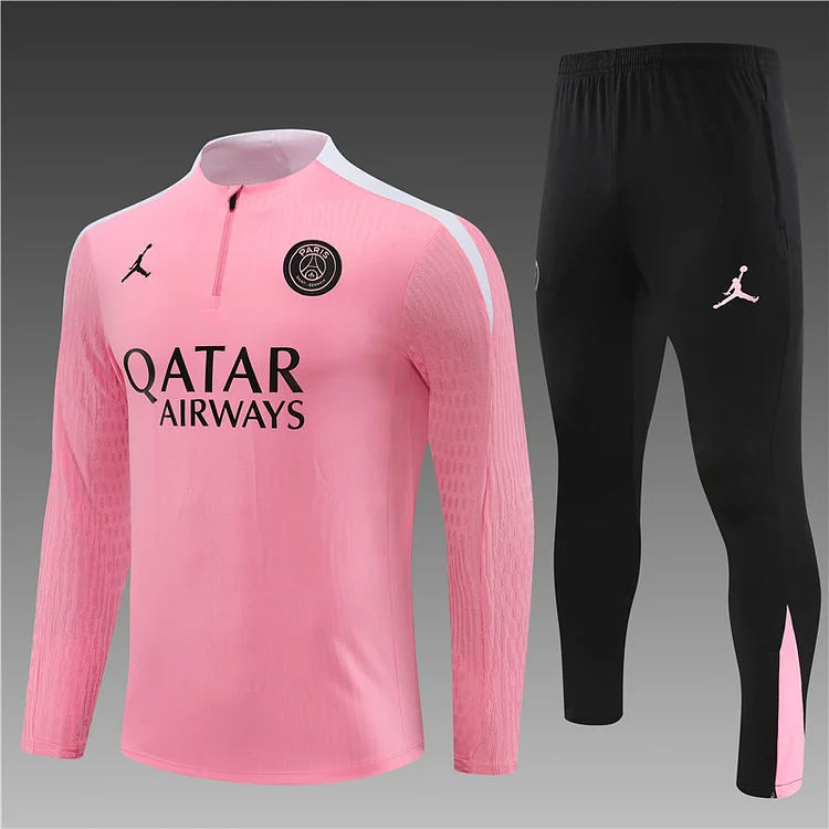 2024-25 Paris Jordan Pink Half-Draw Training Jersey